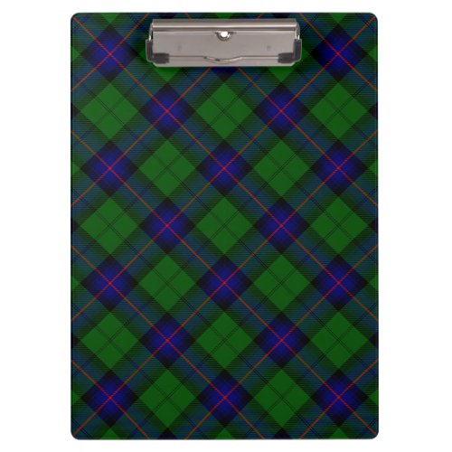 Armstrong tartan blue and green plaid clipboard