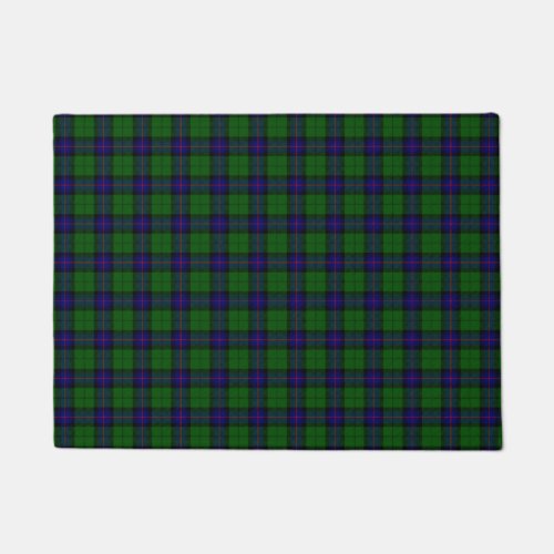 Armstrong tartan blue and green plaid doormat