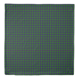Armstrong tartan blue and green plaid duvet cover