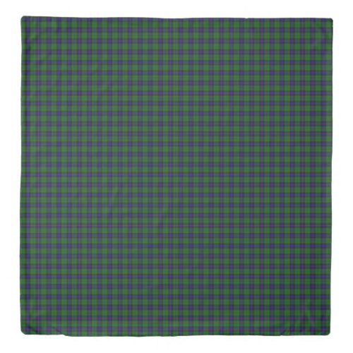 Armstrong tartan blue and green plaid duvet cover