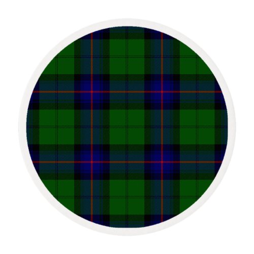 Armstrong tartan blue and green plaid edible frosting rounds