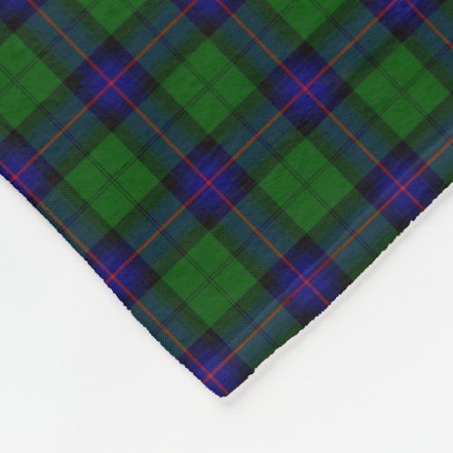 Armstrong tartan blue and green plaid fleece blanket