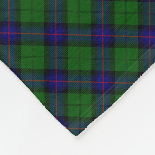 Armstrong tartan blue and green plaid fleece blanket