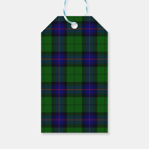 Armstrong tartan blue and green plaid gift tags