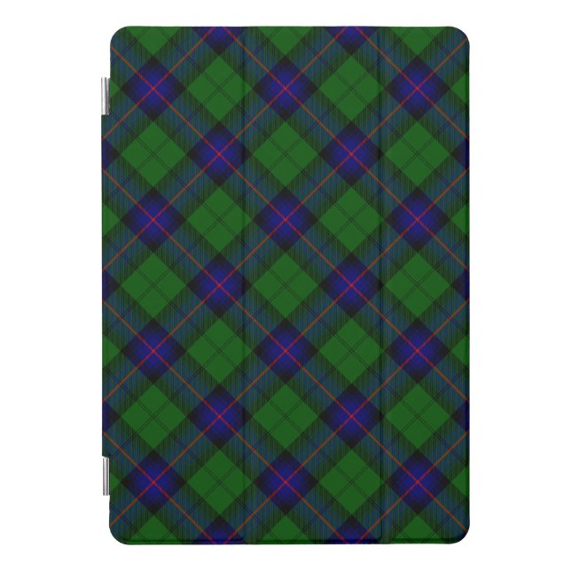 Armstrong tartan blue and green plaid iPad pro cover (Front)