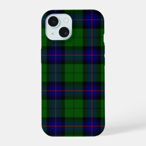 Armstrong tartan blue and green plaid iPhone 15 case