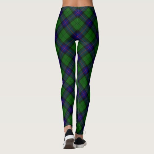 Armstrong tartan blue and green plaid leggings