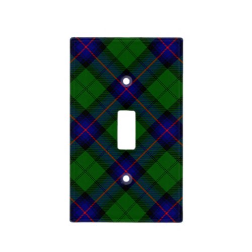 Armstrong tartan blue and green plaid light switch cover