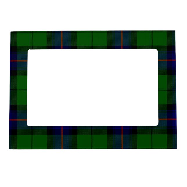 Armstrong tartan blue and green plaid magnetic picture frame (Front)
