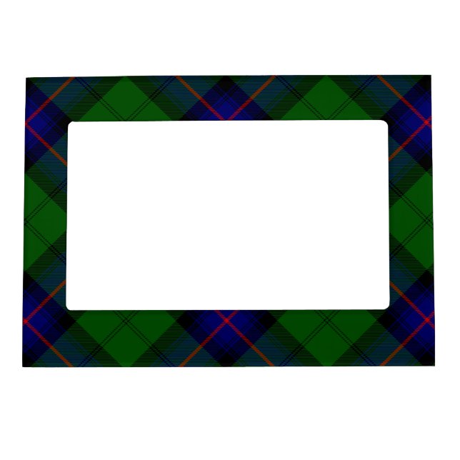 Armstrong tartan blue and green plaid magnetic picture frame (Front)