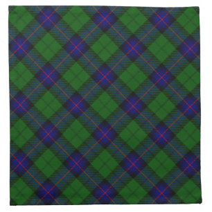 Armstrong tartan blue and green plaid napkin