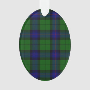 Armstrong tartan blue and green plaid ornament