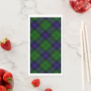 Armstrong tartan blue and green plaid paper guest towels