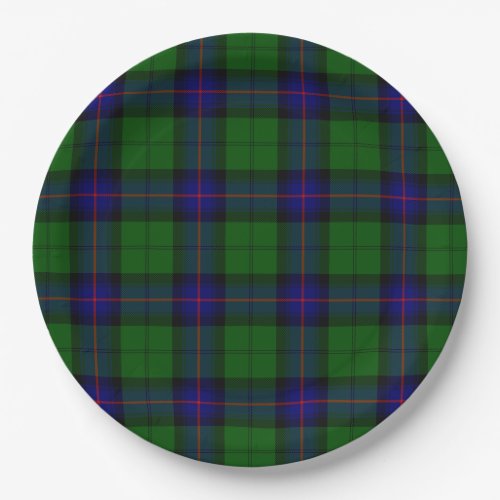 Armstrong tartan blue and green plaid paper plates