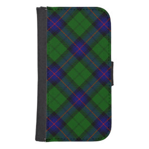 Armstrong tartan blue and green plaid wallet phone case for samsung galaxy s4