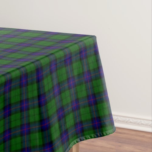 Armstrong tartan blue and green plaid tablecloth