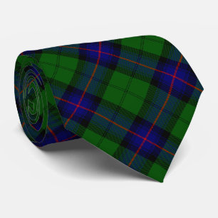 Armstrong tartan blue and green plaid tie