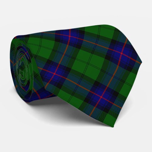 Armstrong tartan blue and green plaid tie