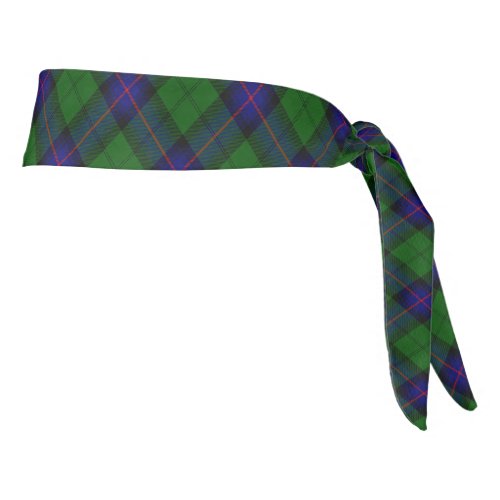 Armstrong tartan blue and green plaid tie headband