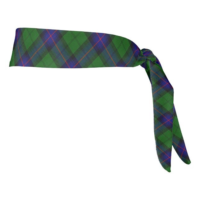Armstrong tartan blue and green plaid tie headband (Rotate 90)