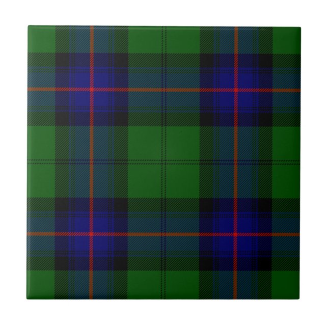 Armstrong tartan blue and green plaid tile (Front)