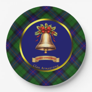 Armstrong Tartan Personalized Christmas Paper Plates