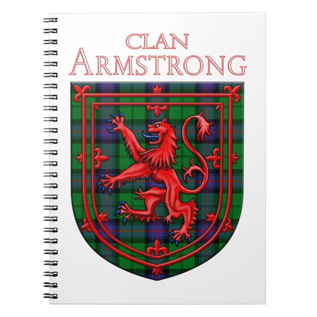 Armstrong Tartan Scottish Plaid Lion Rampant Notebook (Front)
