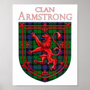 Armstrong Tartan Scottish Plaid Lion Rampant Poster