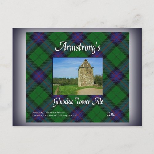 Armstrongs Gilnockie Tower Ale Postcard