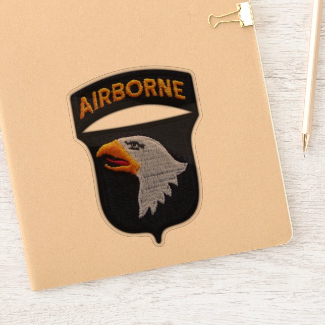 Army 101st ABN DIV Screaming Eagles Contour Sticker (Notebook)