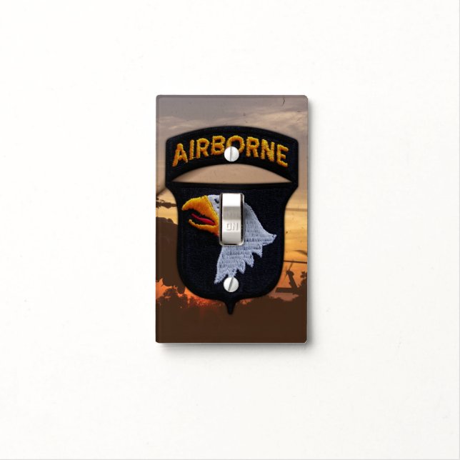 Army 101st airborne division screaming eagles vets light switch cover (In Situ)