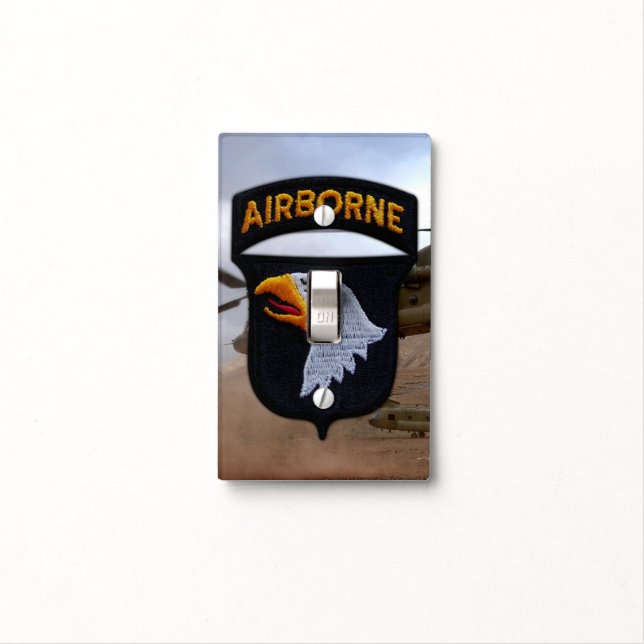 Army 101st airborne division screaming eagles vets light switch cover (In Situ)
