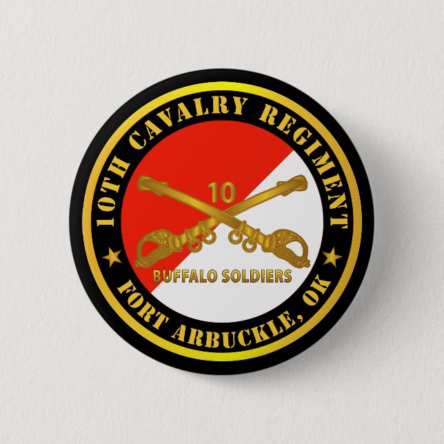Army - 10th Cavalry Regiment - Fort Arbuckle, OK - Button (Front)