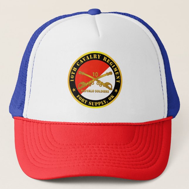 Army - 10th Cavalry Regiment - Fort Supply, OK - B Trucker Hat (Front)