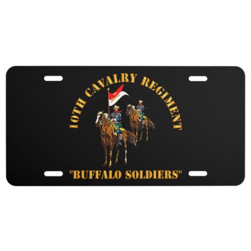 Army _ 10th Cavalry Regiment w Cavalrymen License Plate