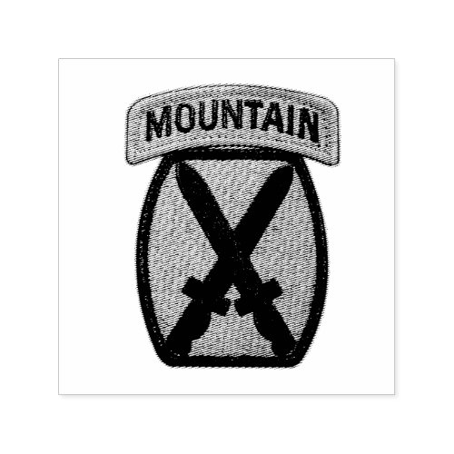 Army 10th Mountain Division Climb to Glory Patch Self_inking Stamp