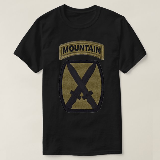 Army 10th Mountain Division Military Veteran Moral T-Shirt (Design Front)