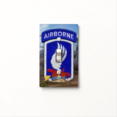 Army 173rd airborne brigade sky soldiers nam war light switch cover