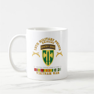 Army - 18th MP Brigade - Sentry Dogs Tab - Vietnam Coffee Mug
