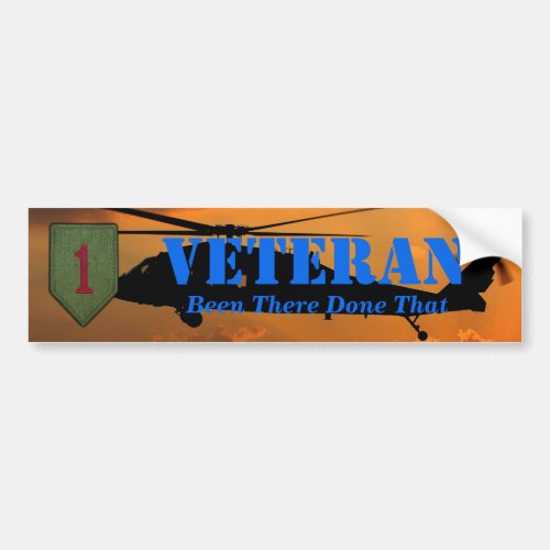 Army 1st Infantry Division Fort Riley Veterans vet Bumper Sticker