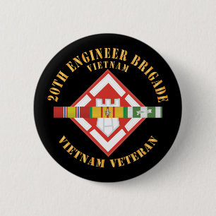 Army - 20th Engineer Brigade with VIetnam SVC Ri Button