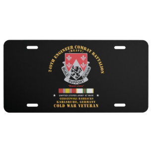 Army - 249th Engineer Bn - Gerzewski Barracks - Ka License Plate