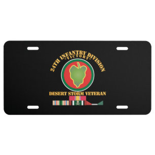 Army - 24th Infantry Division - Desert Storm Veter License Plate