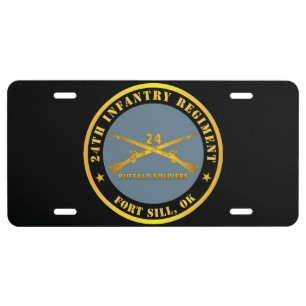 Army - 24th Infantry Regiment - Fort Sill, OK - Bu License Plate