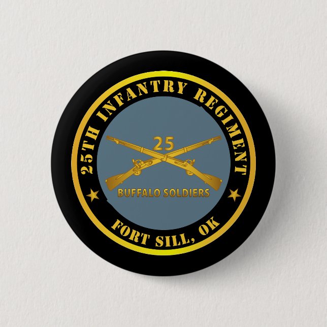 Army - 25th Infantry Regiment - Fort Sill, OK - Bu Button (Front)