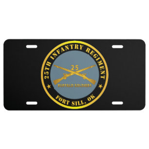 Army - 25th Infantry Regiment - Fort Sill, OK - Bu License Plate
