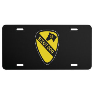 Army - 25th Scout Dog Platoon 1st Cav wo Txt License Plate