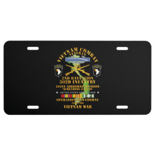 Army - 2nd Bn 502nd Infantry - 101st ABN - Operati License Plate