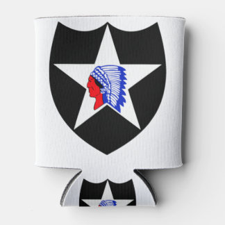 Army 2nd Infantry Division Indian head Can Cooler