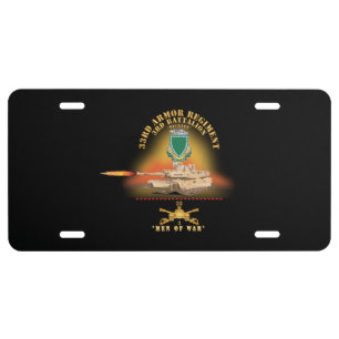 Army - 3rd Bn 33rd Armor Branch w 33rd Armor PICKL License Plate